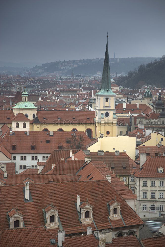 Similar – Image, Stock Photo peek over the city Sky