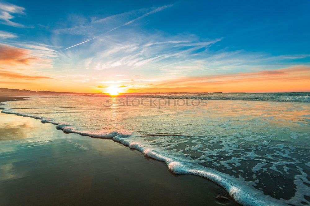 Similar – In the evening at the Baltic Sea coast