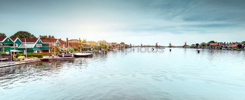 Similar – Port panorama in Kappeln from the bascule bridge at the Schlei