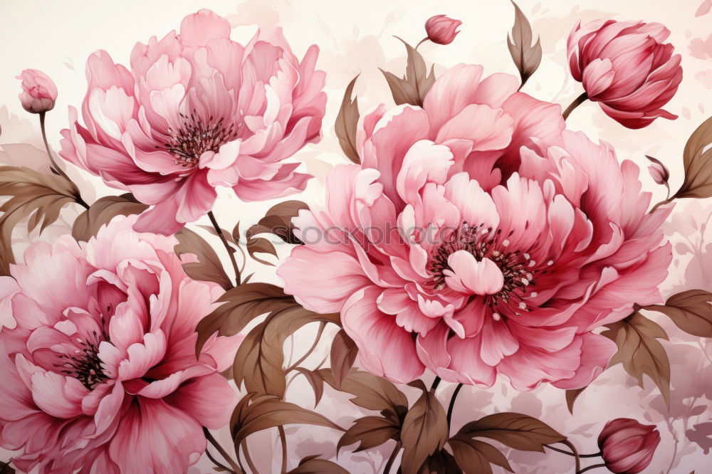 Pastel pink flowers background