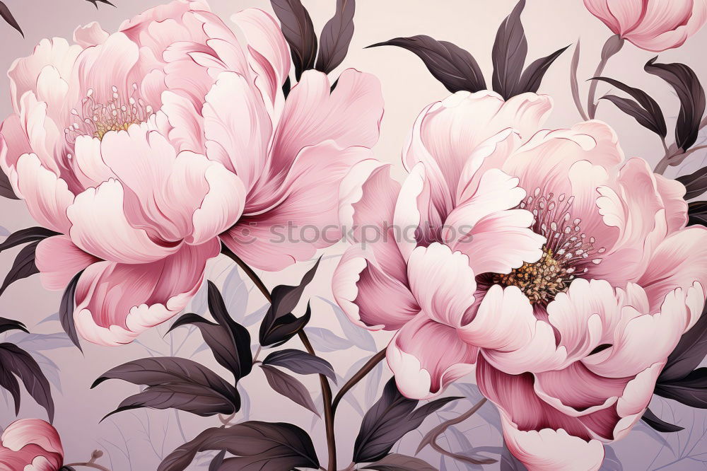 Similar – Pastel pink flowers background