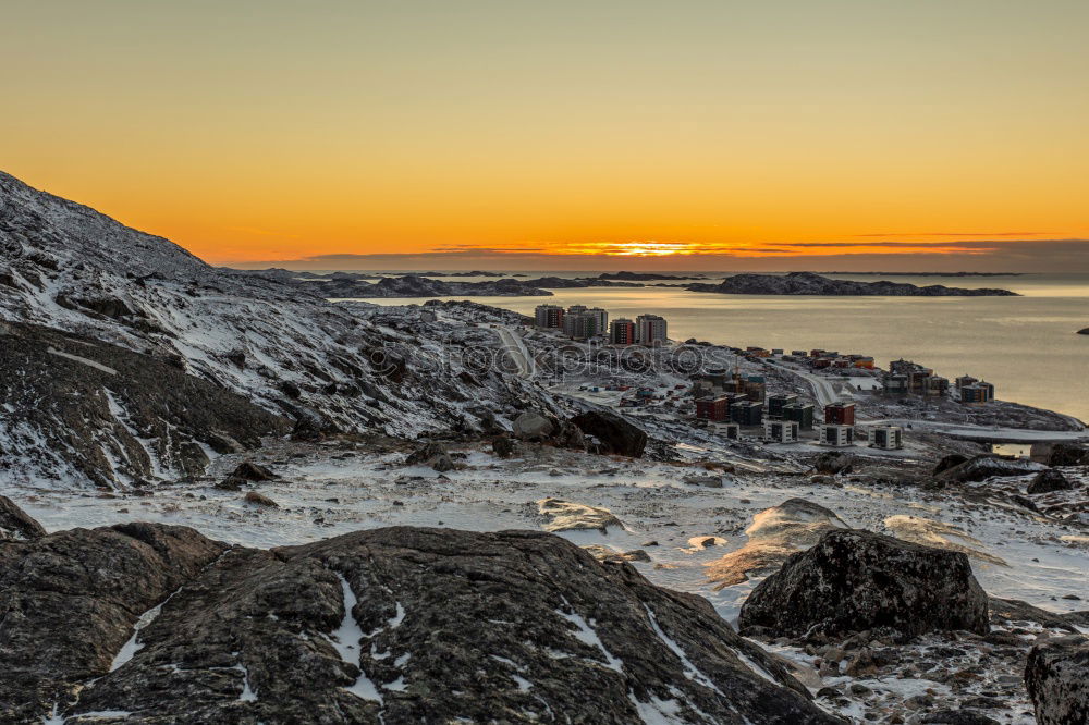 Similar – Image, Stock Photo Evening atmosphere at the Atlantic Ocean