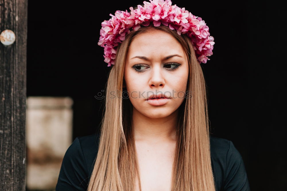 Similar – Image, Stock Photo Beautiful portrait of a blonde girl