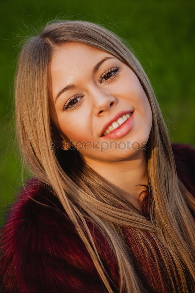 Similar – Image, Stock Photo Beautiful portrait of a blonde girl