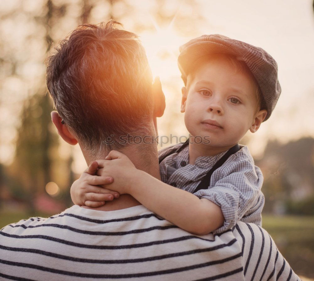 Similar – Boy kissing his grandmother