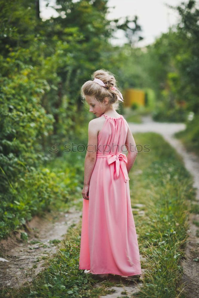 Similar – Image, Stock Photo Cute little girl having fun in a rural bridge