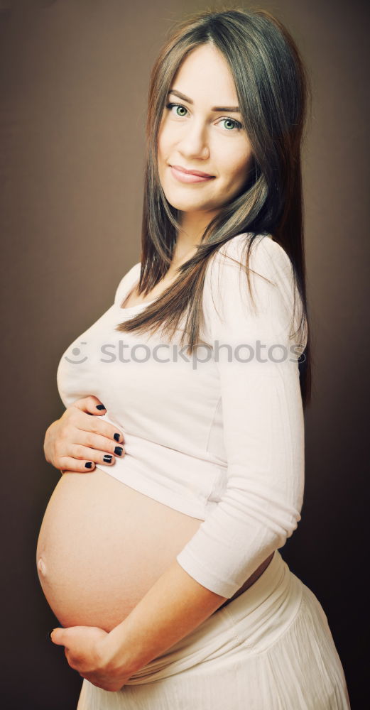 Image, Stock Photo Attractive fashionable woman in evening light