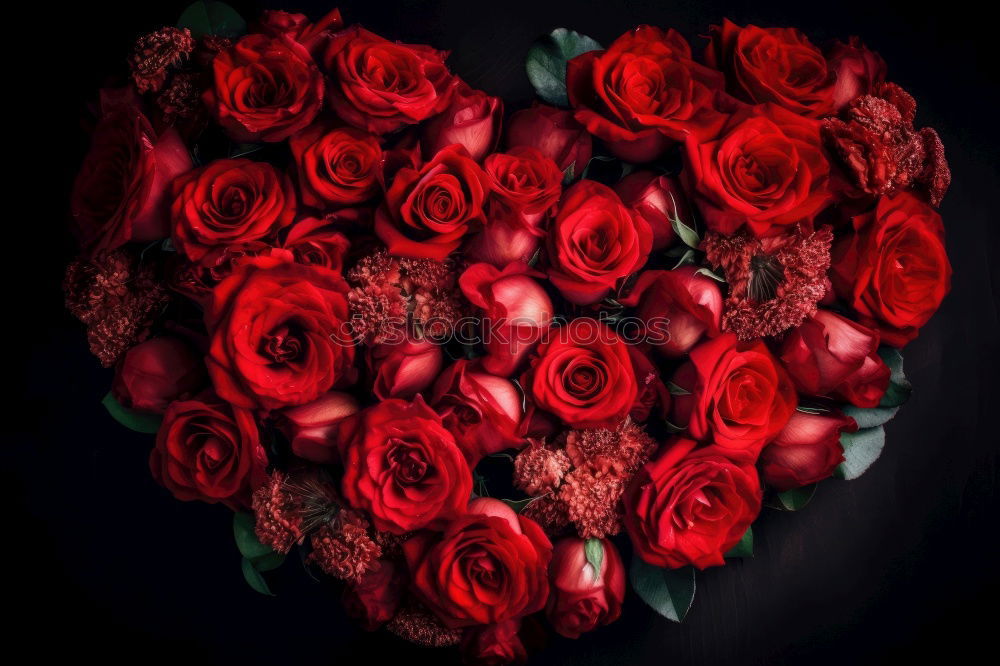 Similar – Red roses on a black background.