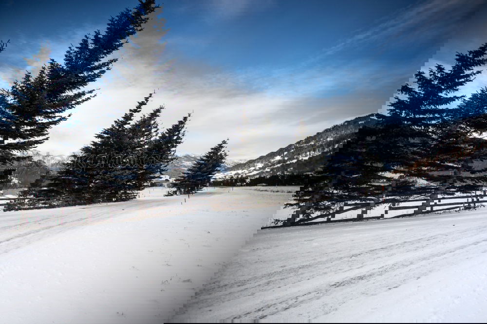 Image, Stock Photo the track is groomed…