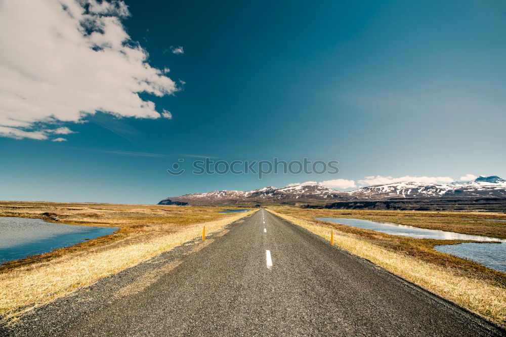 Similar – Landscape of road in field