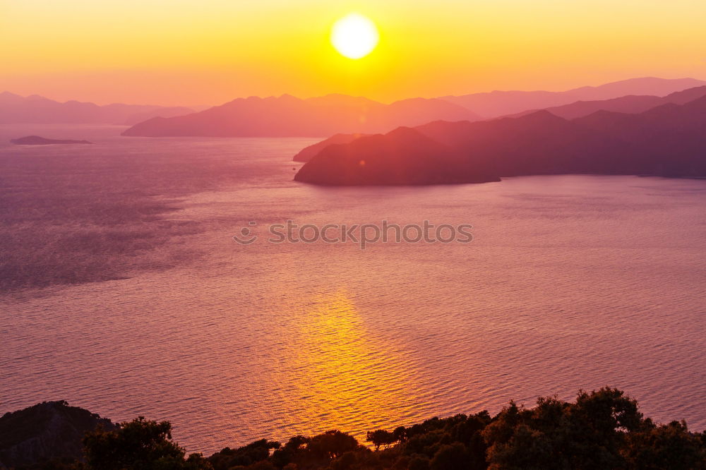 Similar – Image, Stock Photo Sunset over Dobrovnik