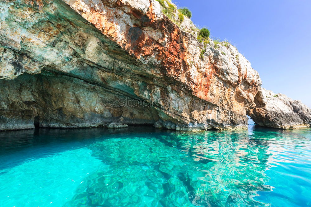 Similar – Image, Stock Photo Ocean Landscape With Rocks And Cliffs At Lagos Bay Coast In Algarve, Portugal