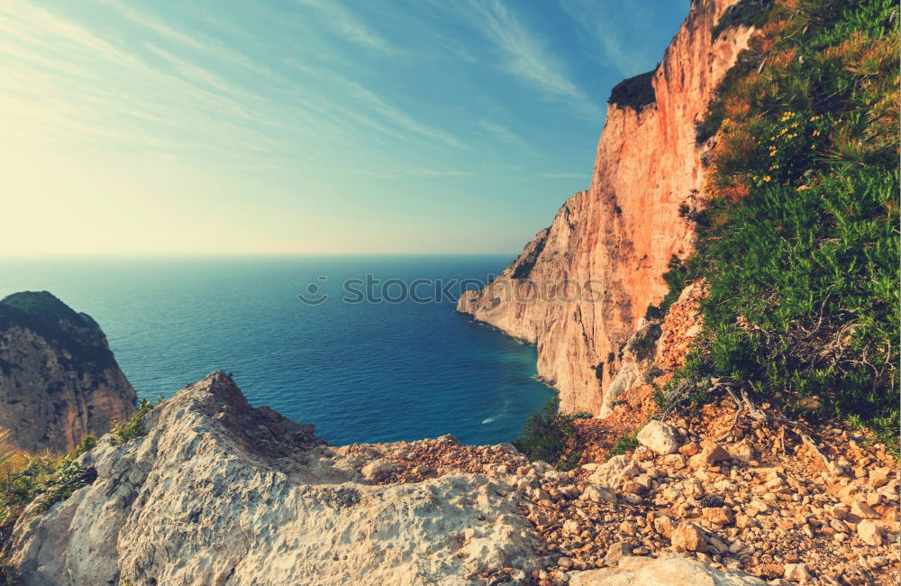 Similar – Ocean Landscape With Rocks And Cliffs At Lagos Bay Coast In Algarve, Portugal