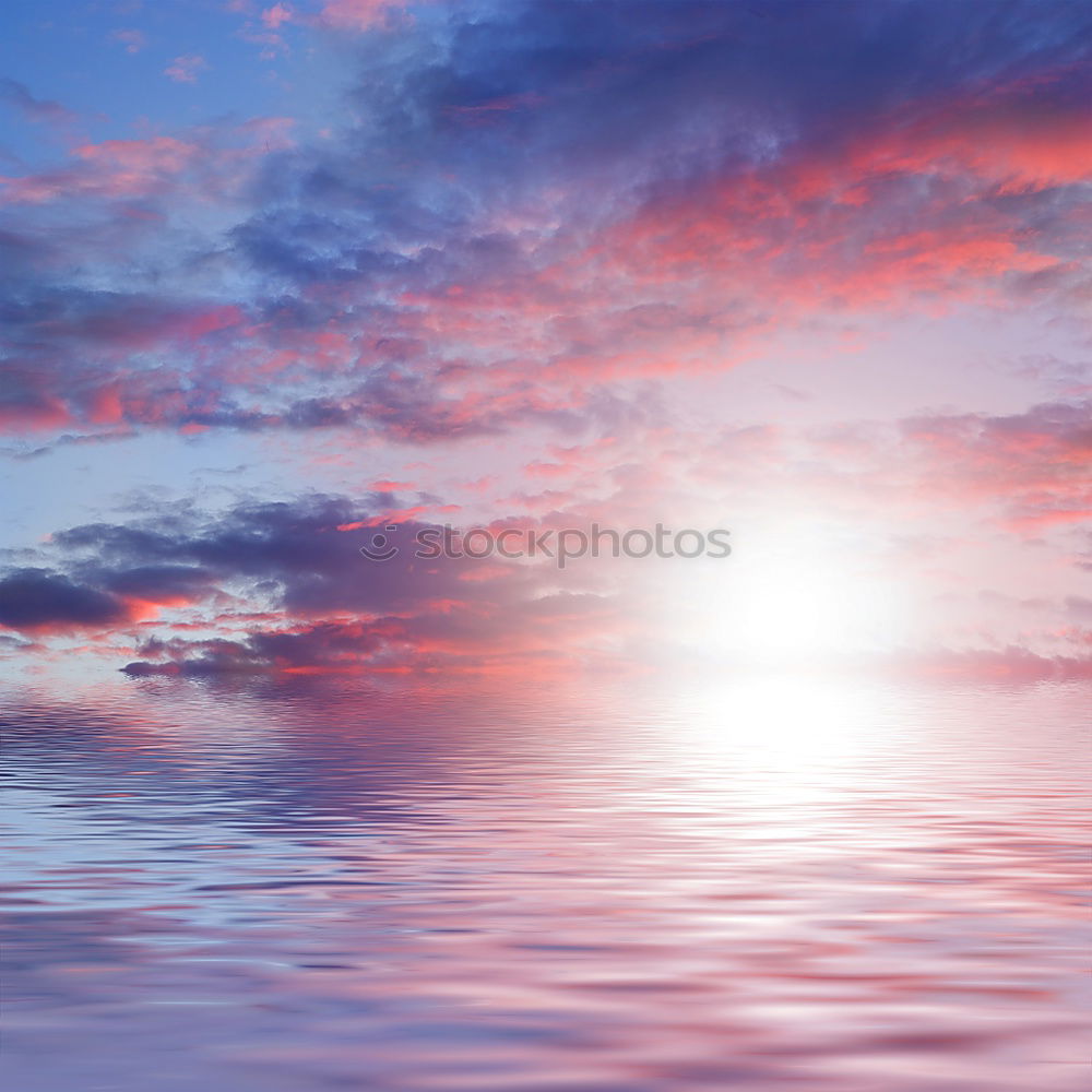 Similar – Image, Stock Photo Sunset over the sea Luxury