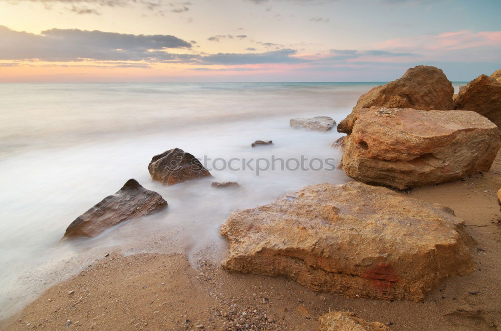 Red sand beach