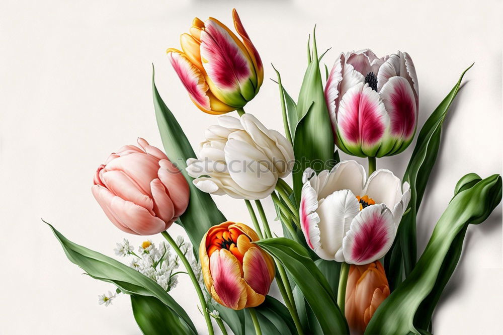 Similar – Beautiful tulips in pink pastel colour