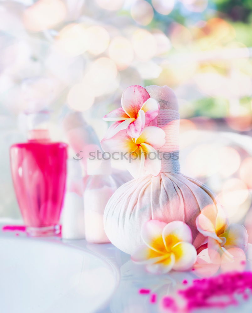 Similar – Image, Stock Photo Hanging flower pot with petunias on summer garden