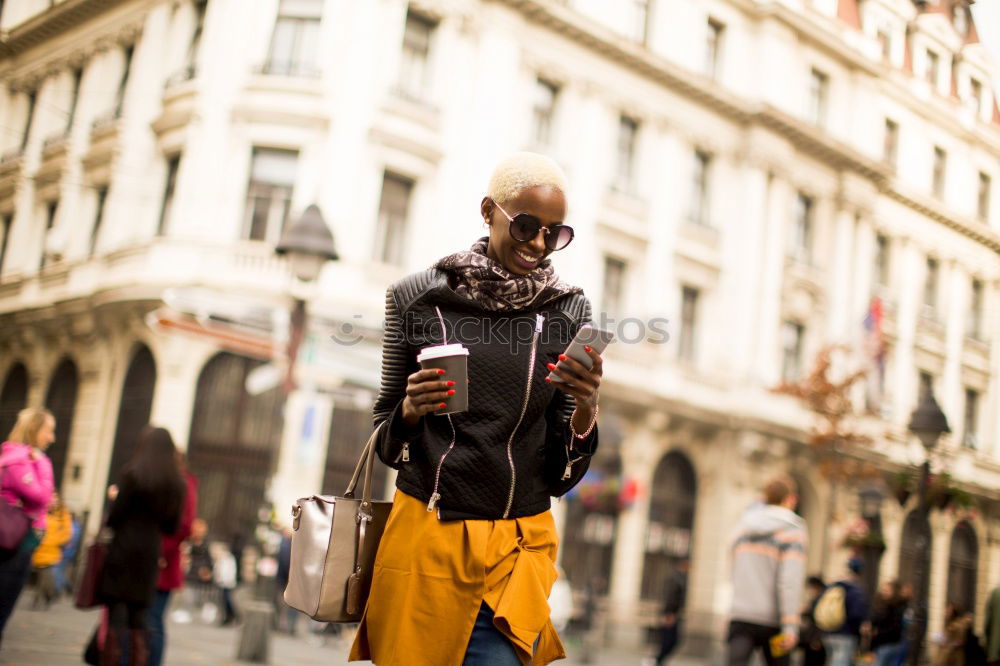 Similar – Image, Stock Photo Handsome young man using mobile phone and fixed gear bicycle.