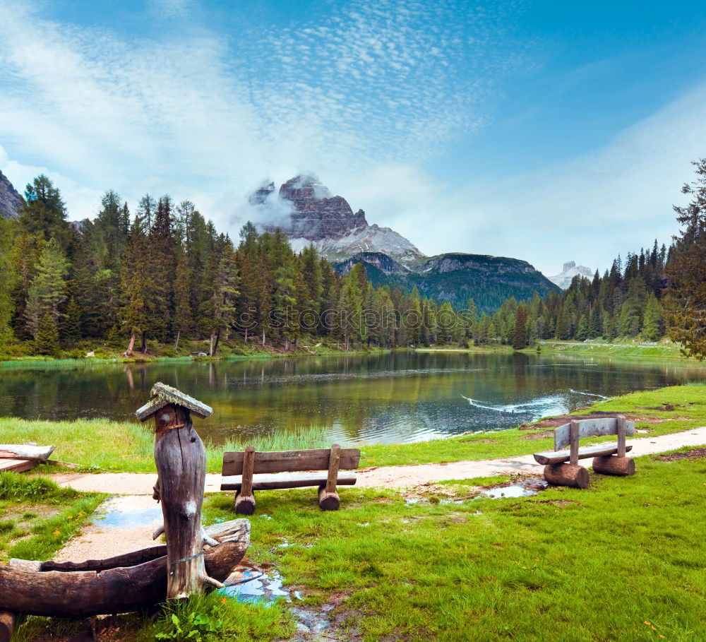 Similar – happy lovers on Holiday in the alps mountains