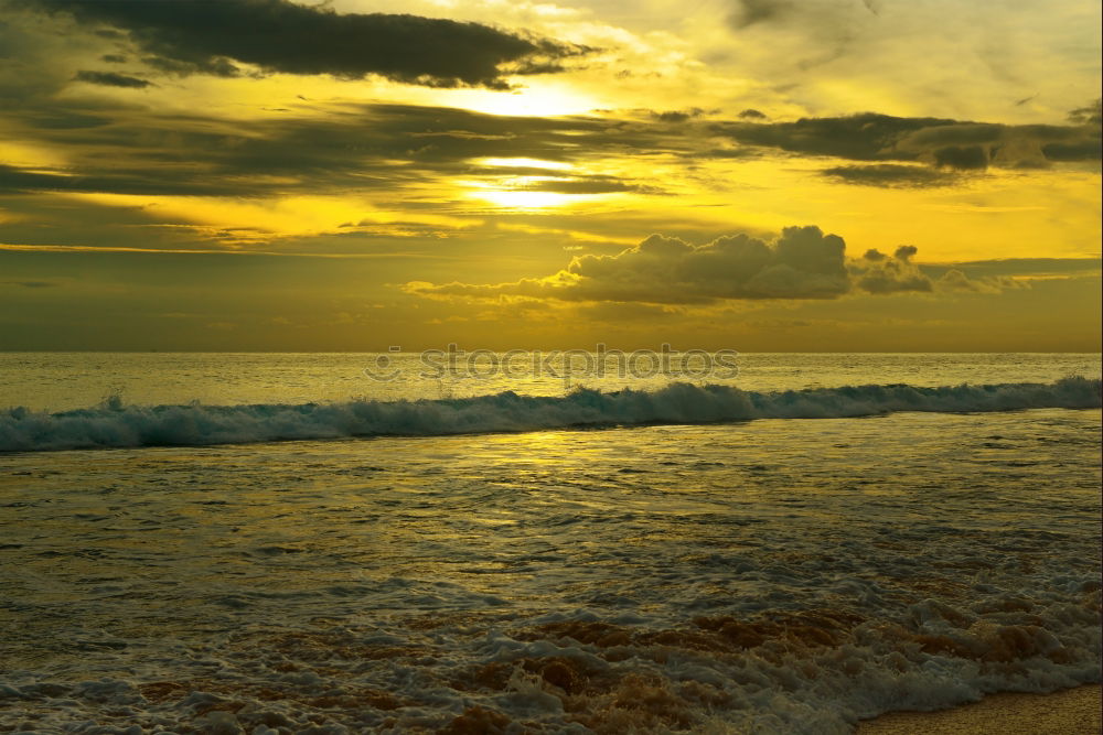 Similar – Image, Stock Photo setting sun on the sea in Lorient in France