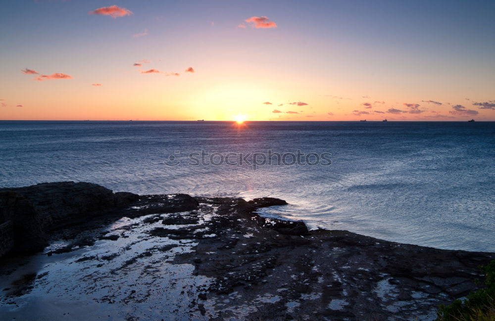 Similar – Image, Stock Photo Sun setting over sea