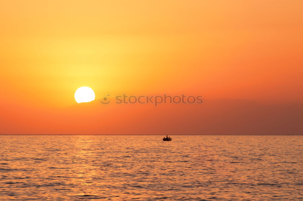 Similar – Image, Stock Photo Viking ship passes bathers at sunset