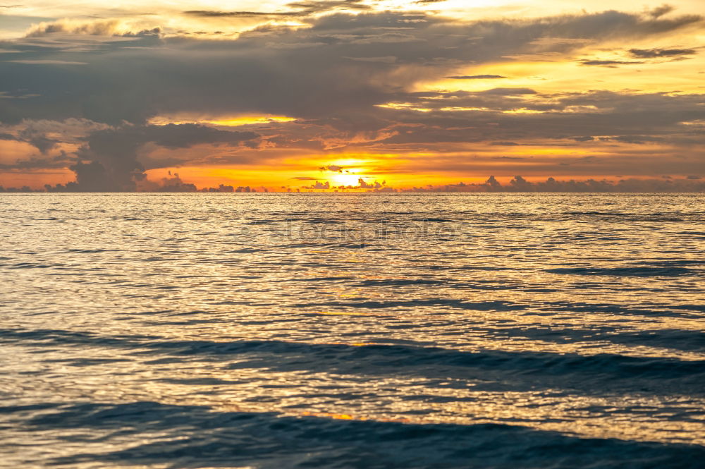 Similar – Image, Stock Photo Viking ship passes bathers at sunset