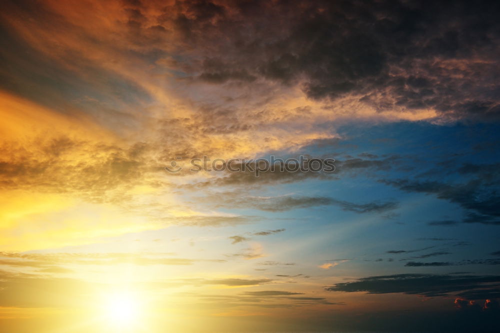 Similar – Image, Stock Photo Sunset behind the clouds