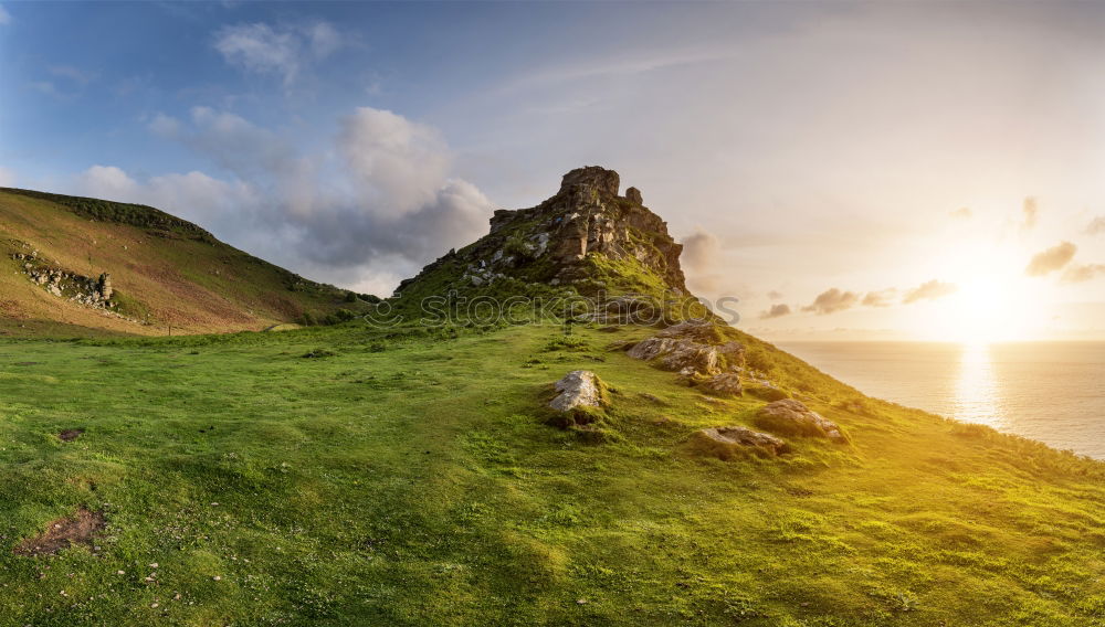 Similar – Image, Stock Photo Coastal Trail At The Spectacular Atlantic Cost On St. Abbs Head in Scotland