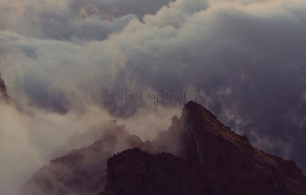 Similar – Image, Stock Photo Snowy mountain with forest