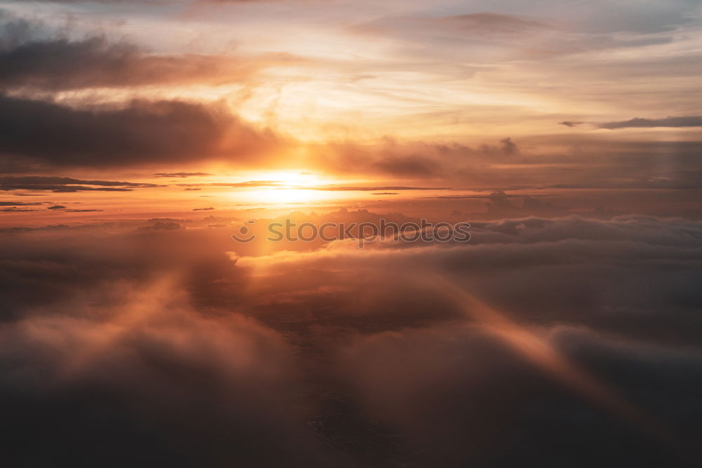 Image, Stock Photo Mount in sunset lights