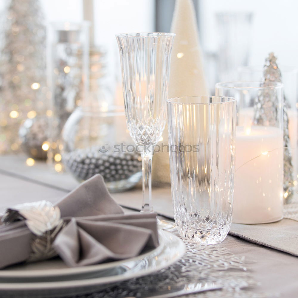 Similar – Christmas and New Year table setting in scandinavian style