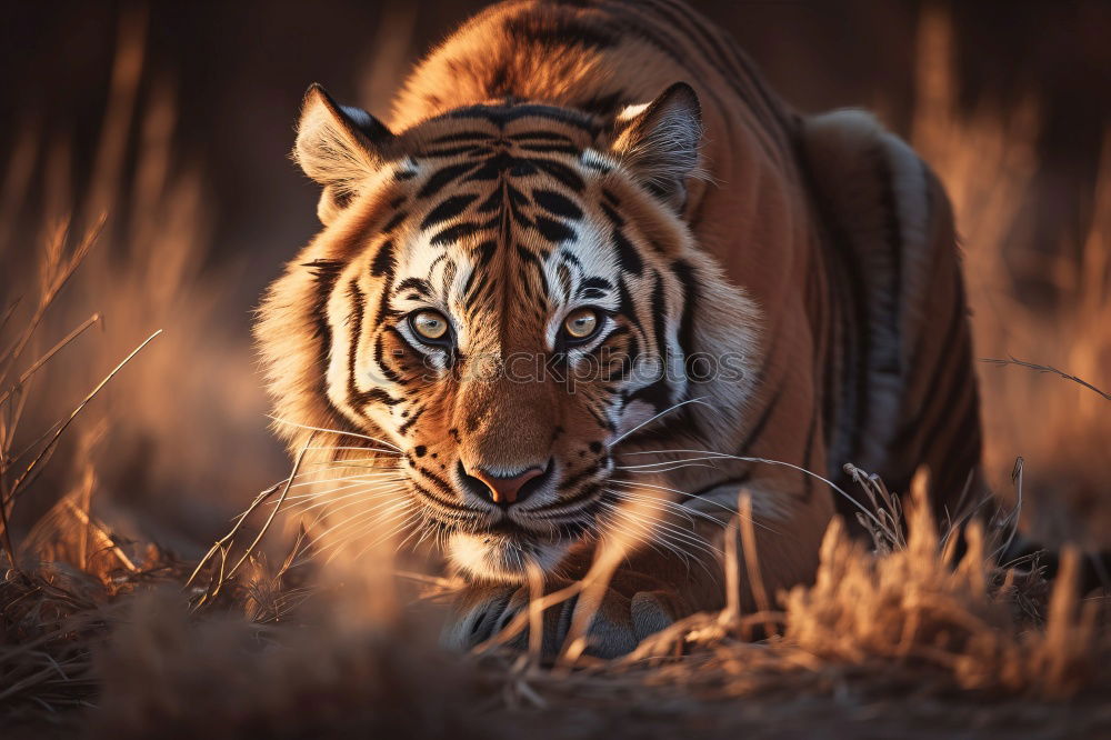 Similar – Close up portrait of Siberian tiger looking at camera