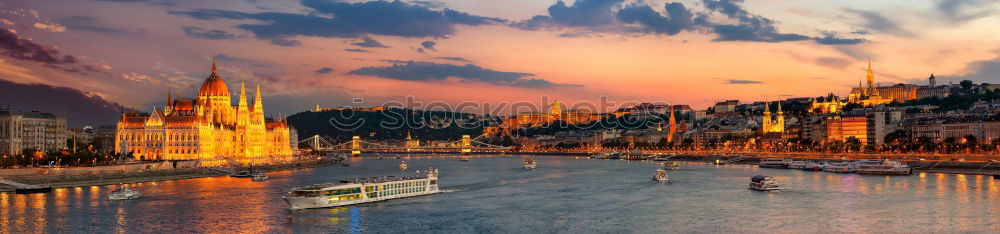 Similar – Image, Stock Photo Sunset in Hamburg Town