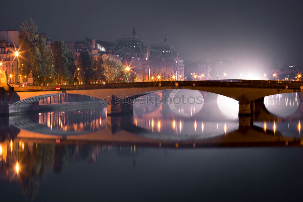 Similar – The Neckar in Heidelberg at the blue hour