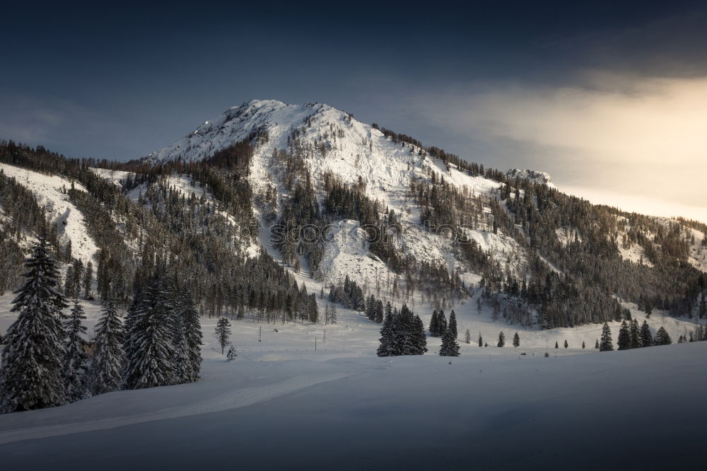 Similar – Image, Stock Photo Sunset on the mountain ridge