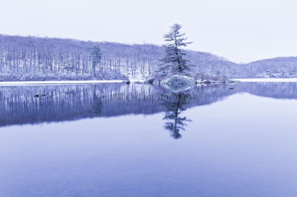 Similar – Calm river flowing between green hills