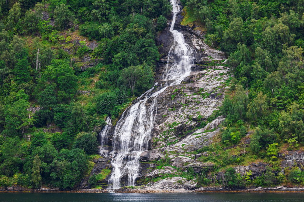 Similar – View of the Geirangerfjord in Norway