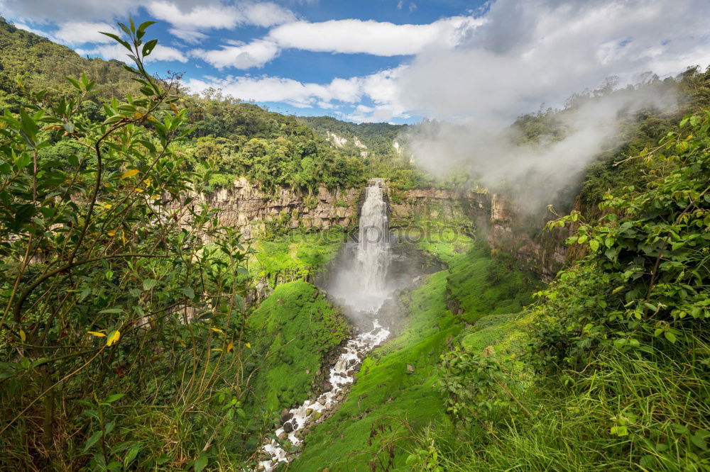 Similar – Foto Bild Wasserfall im Dschungel