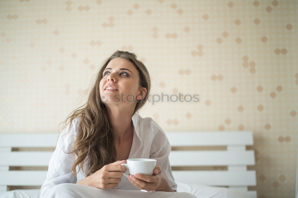 Similar – Image, Stock Photo Young woman lying in bed