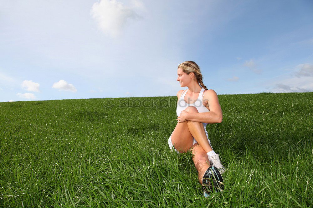 Similar – athletic woman resting