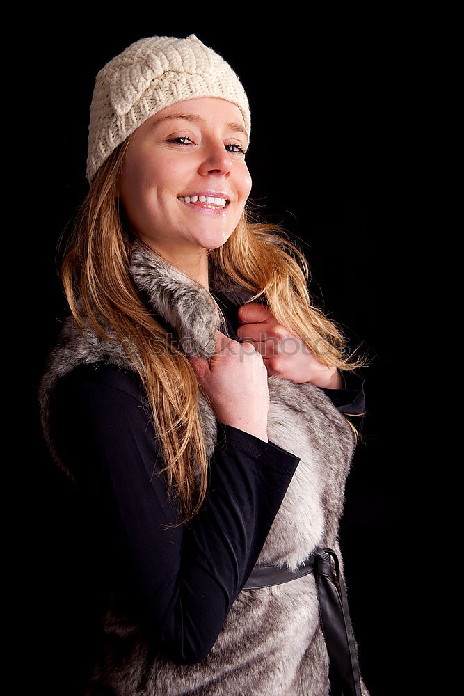 Similar – Image, Stock Photo blond woman in winter fashion