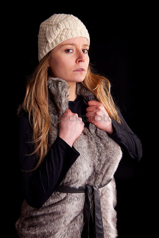 Similar – Image, Stock Photo fresh breeze… blonde, winter, hair tousled