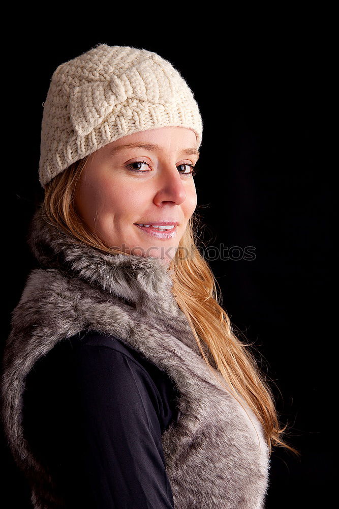 Similar – Image, Stock Photo breathe deeply, snow, blond, short-haired