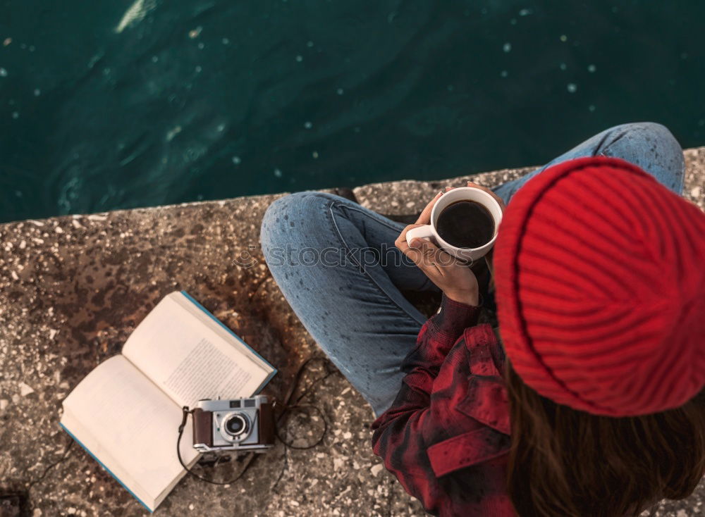 Similar – Image, Stock Photo Pretty woman picking notebook