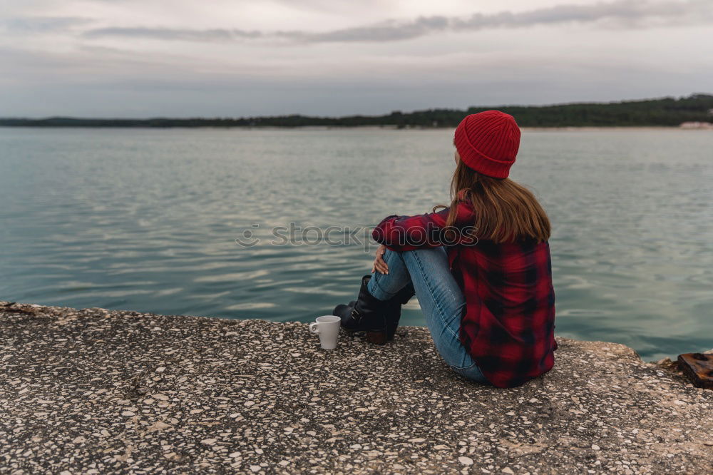 Similar – Image, Stock Photo sea-lake… Summer Child