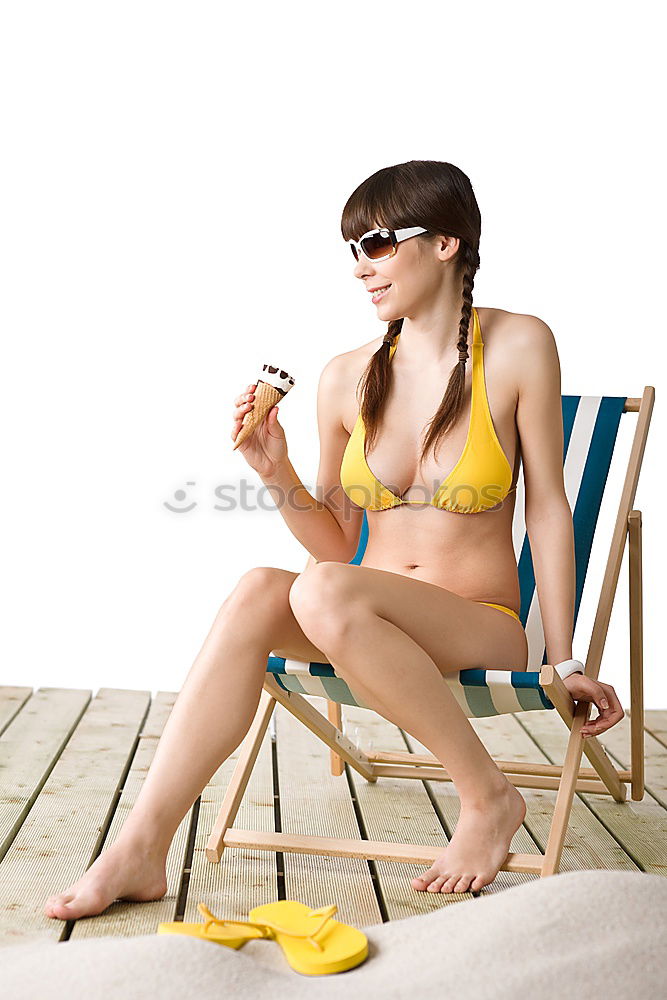 Similar – athletic woman eating an apple