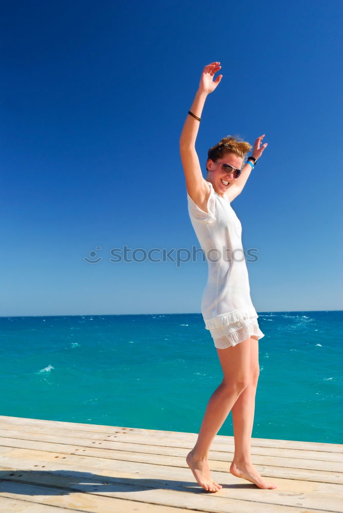 Similar – Image, Stock Photo One happy little boy playing on the beach at the day time.