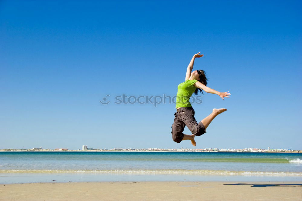 Similar – Image, Stock Photo playing on the beach