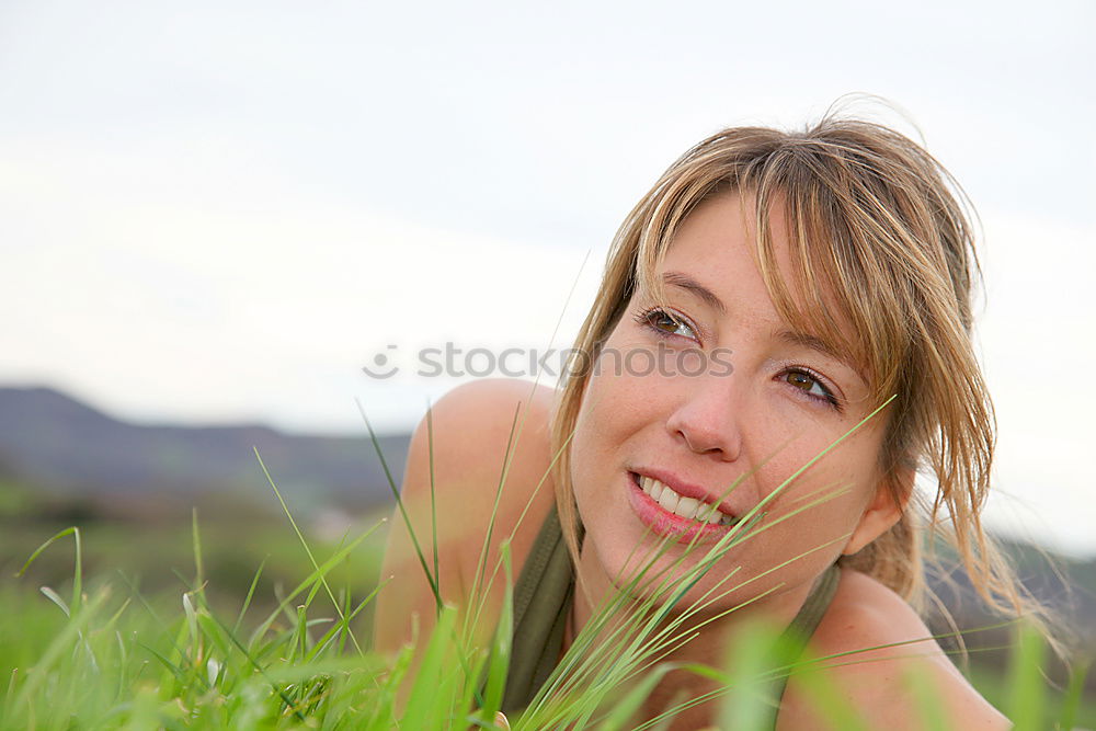 Off to the meadow Woman